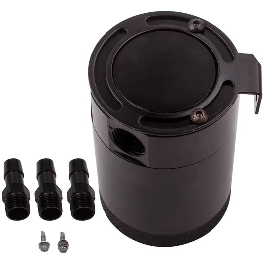 Uniwersalny separator oleju odmy 3-portowy z przegrodą, aluminium