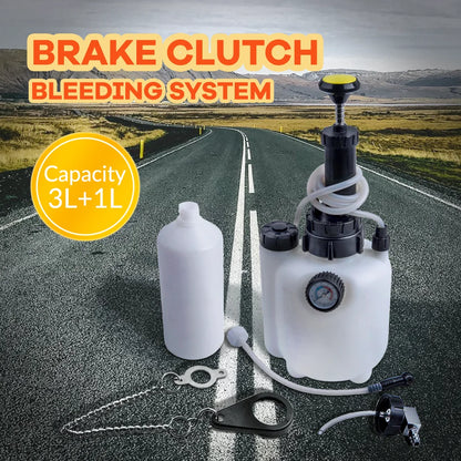 Universal 3L + 1L Auto Bremsenentlüfter Kupplungsentlüftungssystem Flüssigkeitsentlüfter-Set Neu