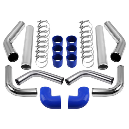 Universal 2.5 inch intercooler pipe set, 8 pcs. with connectors