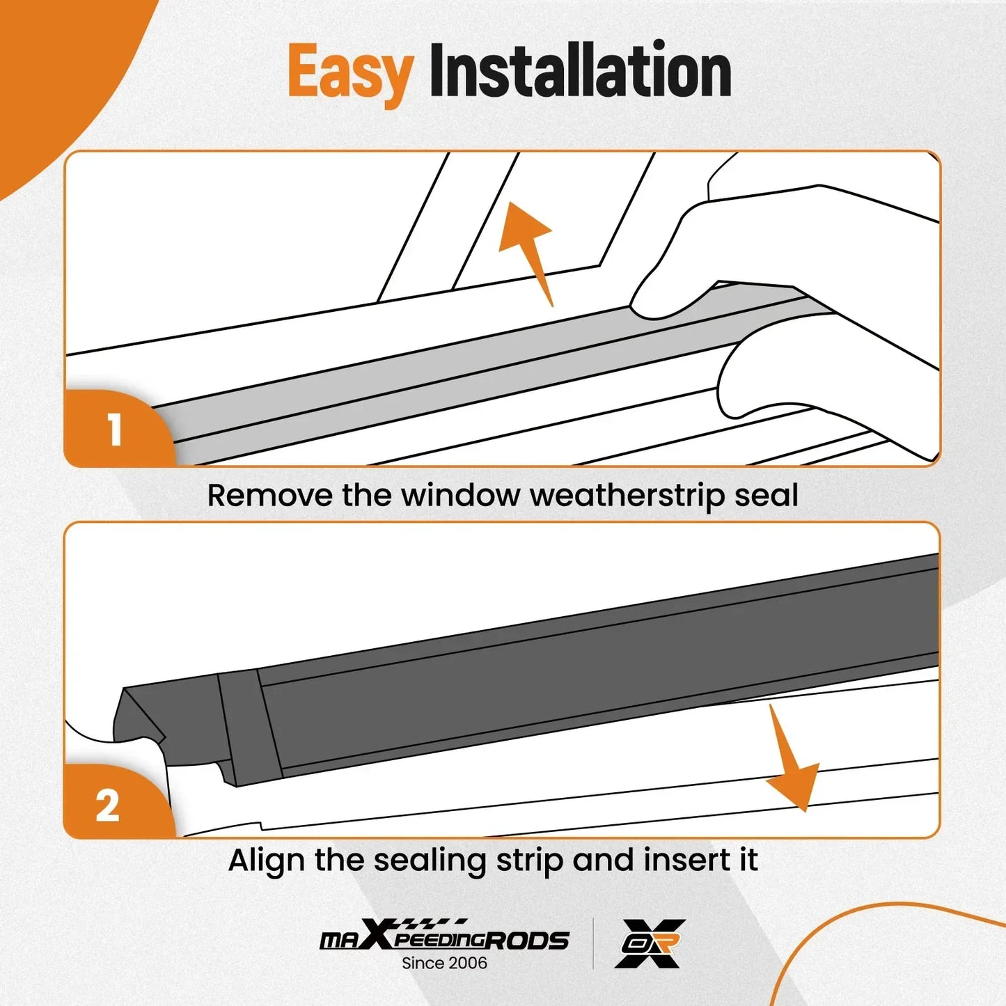 External door glass seals Toyota Hilux SR5 Vigo 2005–2015