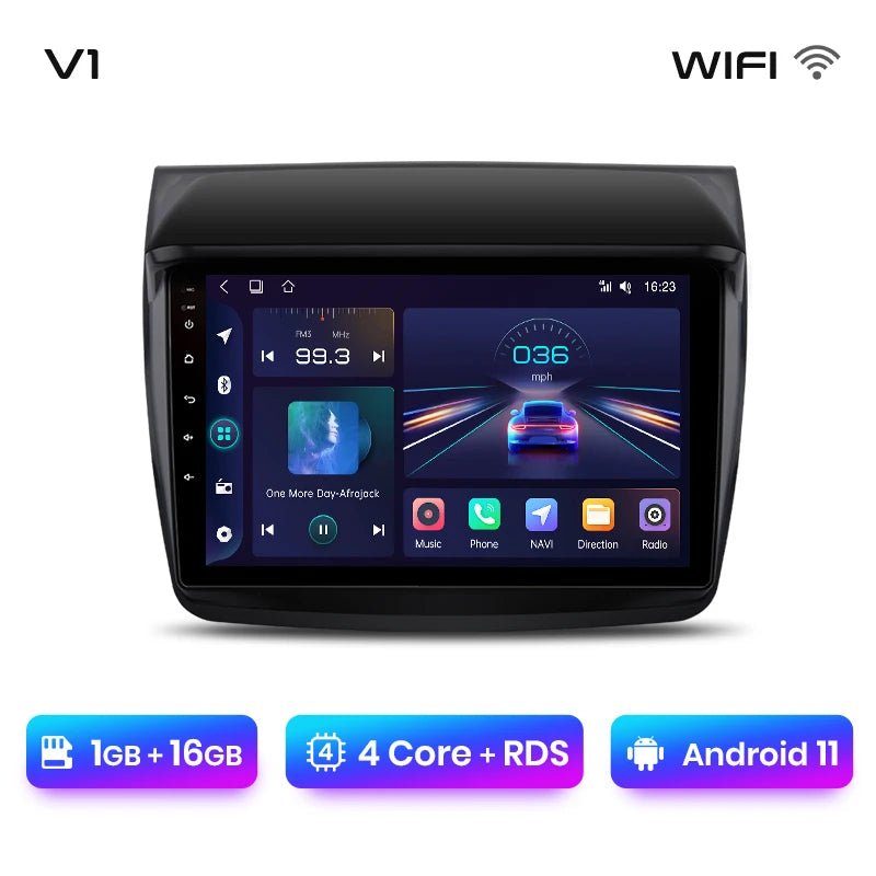 V1 Plus Radio Samochodowe do Mitsubishi Pajero Sport 2 L200 Triton 2008 - 2016 z bezprzewodowym CarPlay i Android Auto - Multigenus