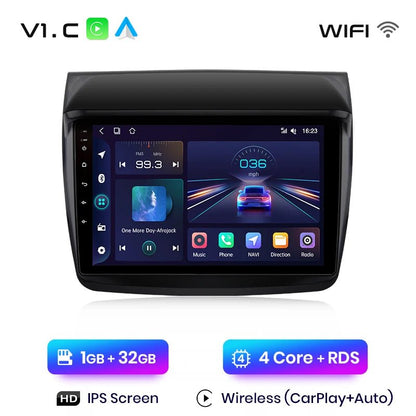 V1 Plus Radio Samochodowe do Mitsubishi Pajero Sport 2 L200 Triton 2008 - 2016 z bezprzewodowym CarPlay i Android Auto - Multigenus