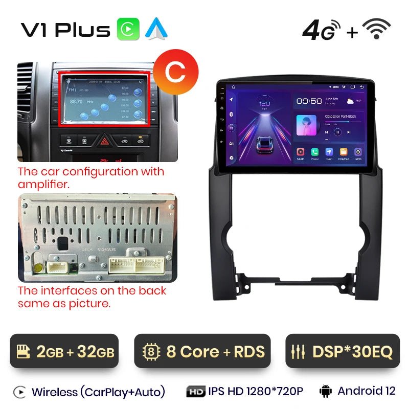 V1pro AI Voice 2 din Android Auto Radio dla Kia Sorento 2 XM 2009 - 2012 Carplay Car Multimedia GPS 2din radio samochodowe - Multigenus