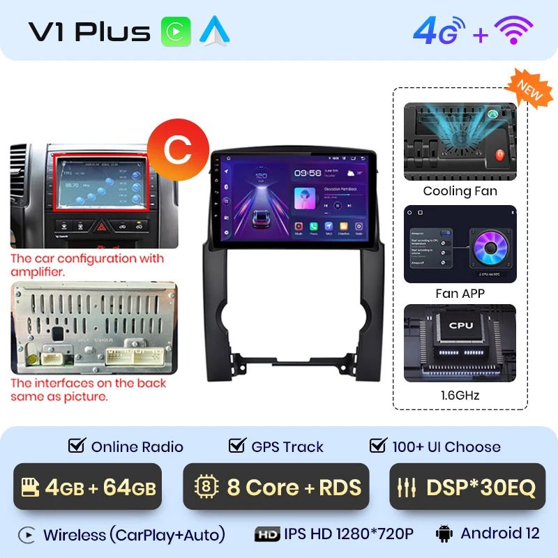 V1pro AI Voice 2 din Android Auto Radio dla Kia Sorento 2 XM 2009 - 2012 Carplay Car Multimedia GPS 2din radio samochodowe - Multigenus