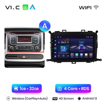 V1Pro AI Voice 4G Carplay Android Auto - Multimedia 2DIN GPS Radio dla Kia Carens 2013 - 2018 - Multigenus