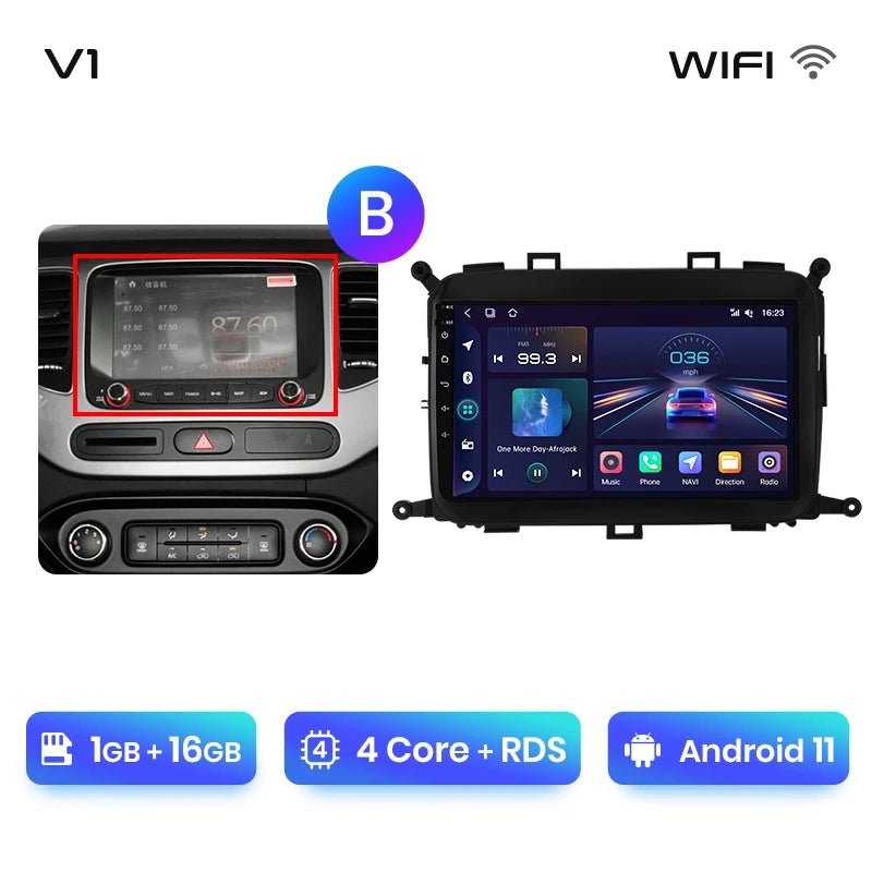 V1Pro AI Voice 4G Carplay Android Auto - Multimedia 2DIN GPS Radio dla Kia Carens 2013 - 2018 - Multigenus