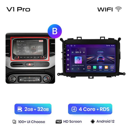 V1Pro AI Voice 4G Carplay Android Auto - Multimedia 2DIN GPS Radio dla Kia Carens 2013 - 2018 - Multigenus