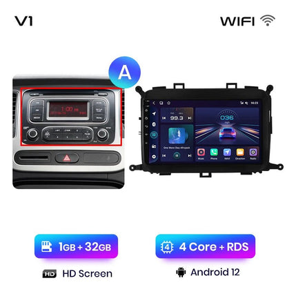 V1Pro AI Voice 4G Carplay Android Auto - Multimedia 2DIN GPS Radio dla Kia Carens 2013 - 2018 - Multigenus