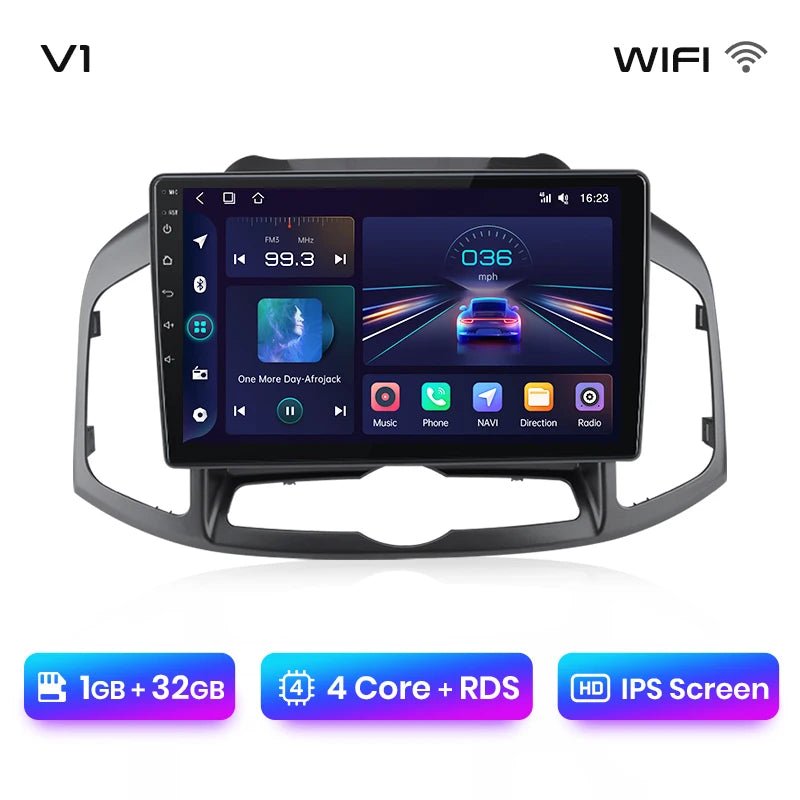 V1pro AI Voice Android Auto Radio Samochodowe dla Chevrolet Captiva 2011 - 2016 | 4G CarPlay 2DIN GPS Multimedia - Multigenus