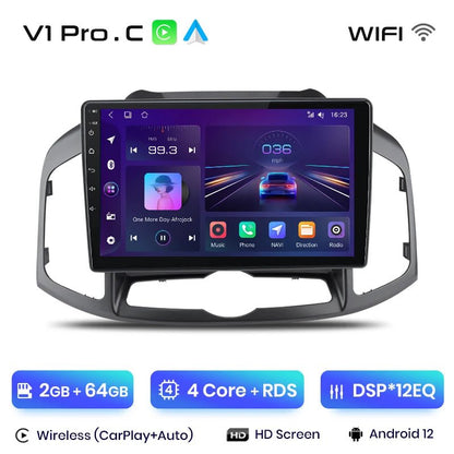 V1pro AI Voice Android Auto Radio Samochodowe dla Chevrolet Captiva 2011 - 2016 | 4G CarPlay 2DIN GPS Multimedia - Multigenus