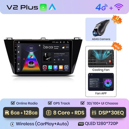 V1Pro Radio Multimedialne Android Auto i CarPlay dla VW Tiguan (2016 - 2020) - 4G GPS 2DIN Autoradio - Multigenus