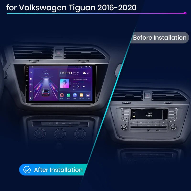 V1Pro Radio Multimedialne Android Auto i CarPlay dla VW Tiguan (2016 - 2020) - 4G GPS 2DIN Autoradio - Multigenus