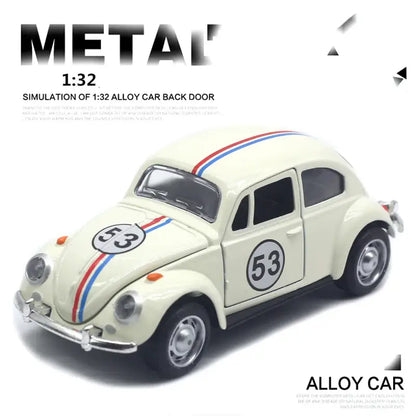 Volkswagen Beetle 1:32 – Metalowa Replika Kolekcjonerska - Biały bez pudełka