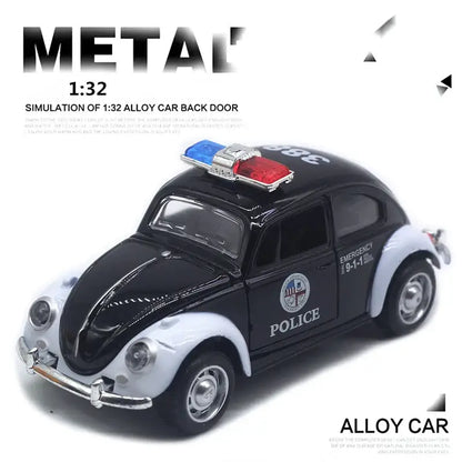 Volkswagen Beetle 1:32 – Metalowa Replika Kolekcjonerska - Czarno biały z pudełkiem