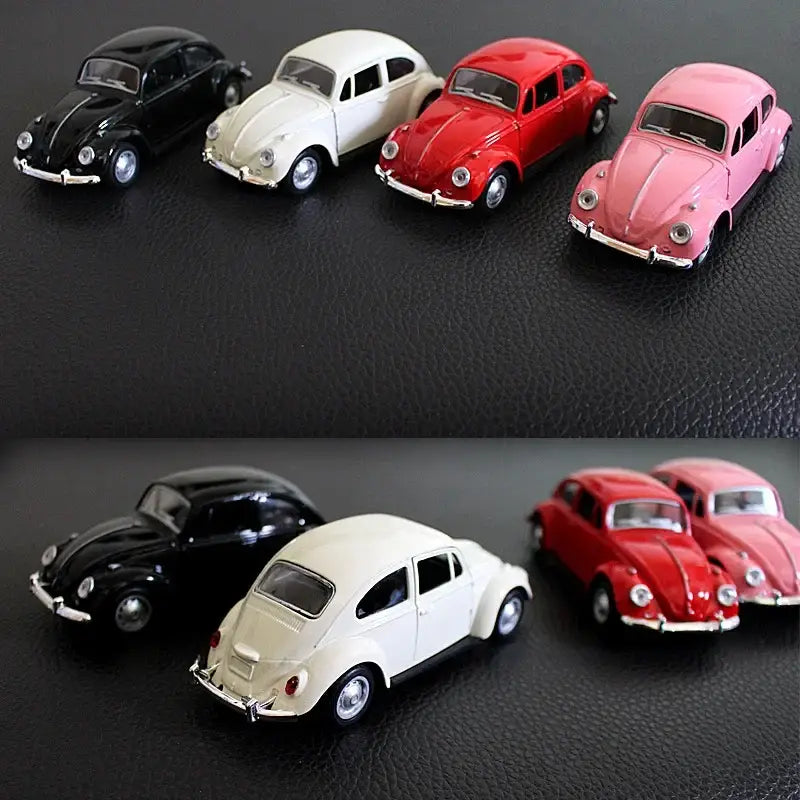 Volkswagen Beetle 1:36 – Metalowy Model Samochodu z Otwieranymi Drzwiami i Mechanizmem Cofania