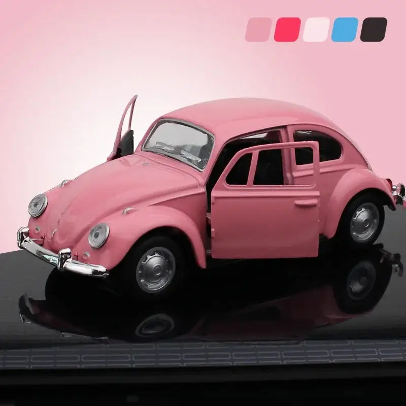 Volkswagen Beetle 1:36 – Metalowy Model Samochodu z Otwieranymi Drzwiami i Mechanizmem Cofania