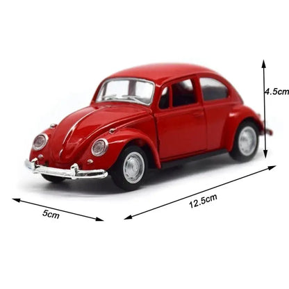 Volkswagen Beetle 1:36 – Metalowy Model Samochodu z Otwieranymi Drzwiami i Mechanizmem Cofania