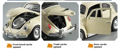 Volkswagen Beetle 1955 1:18 – Metalowy Model z Efektami Dźwiękowymi i Świetlnymi
