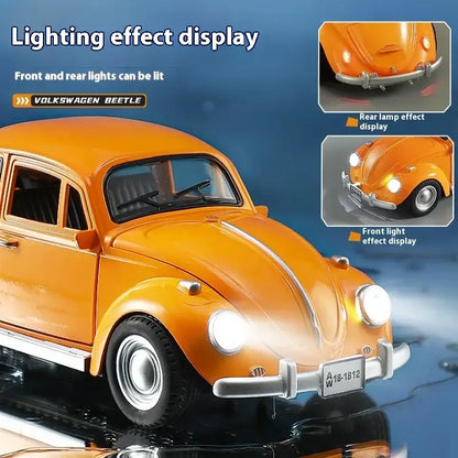 Volkswagen Beetle 1955 1:18 – Metalowy Model z Efektami Dźwiękowymi i Świetlnymi
