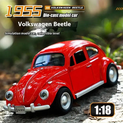 Volkswagen Beetle 1955 1:18 – Metalowy Model z Efektami Dźwiękowymi i Świetlnymi