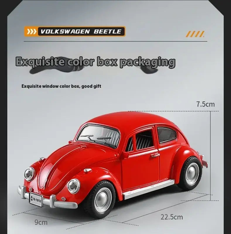 Volkswagen Beetle 1955 1:18 – Metalowy Model z Efektami Dźwiękowymi i Świetlnymi