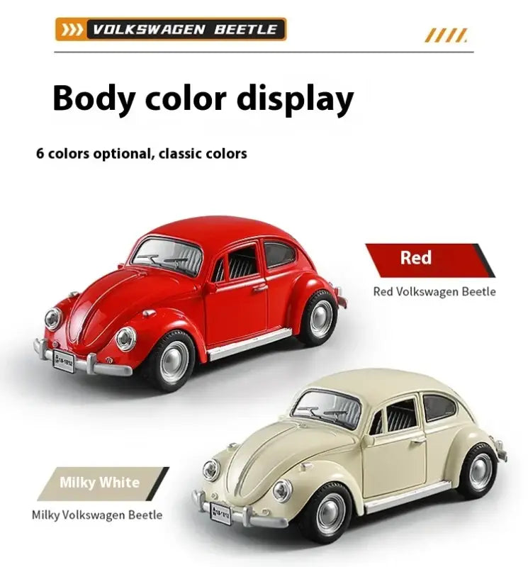 Volkswagen Beetle 1955 1:18 – Metalowy Model z Efektami Dźwiękowymi i Świetlnymi