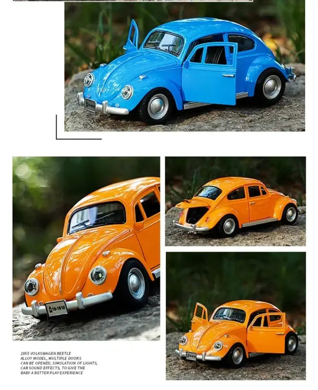 Volkswagen Beetle 1955 1:18 – Metalowy Model z Efektami Dźwiękowymi i Świetlnymi