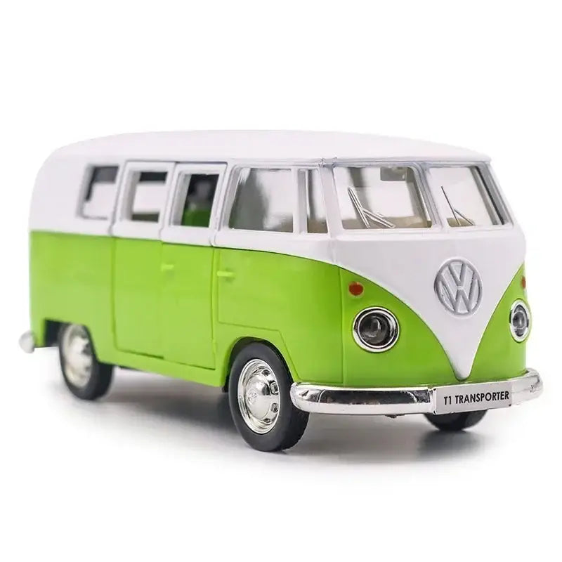 Volkswagen T1 Bus 1/36 – Metalowy Model Samochodu Die-Cast - Zielony