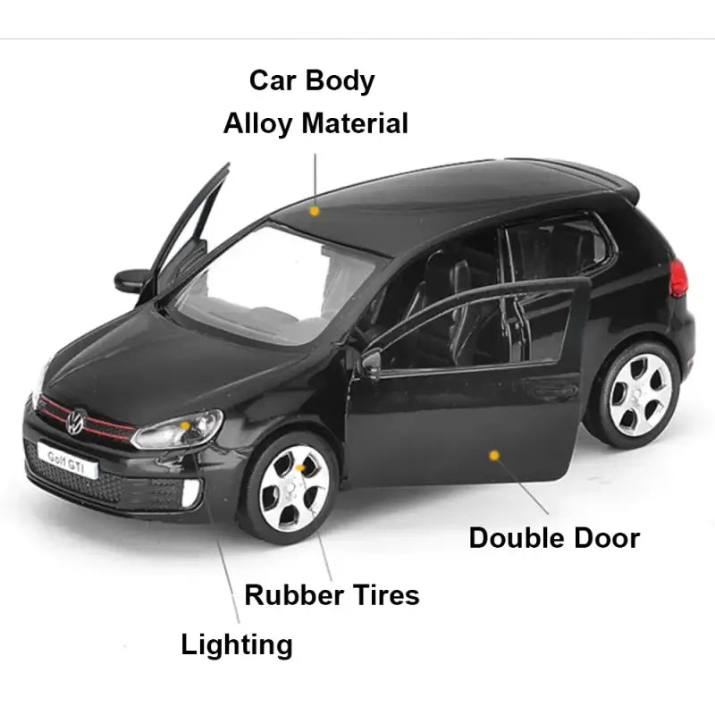 VW Golf 6 1:36 – Metalowy Model Otwierane Drzwi Zabawka