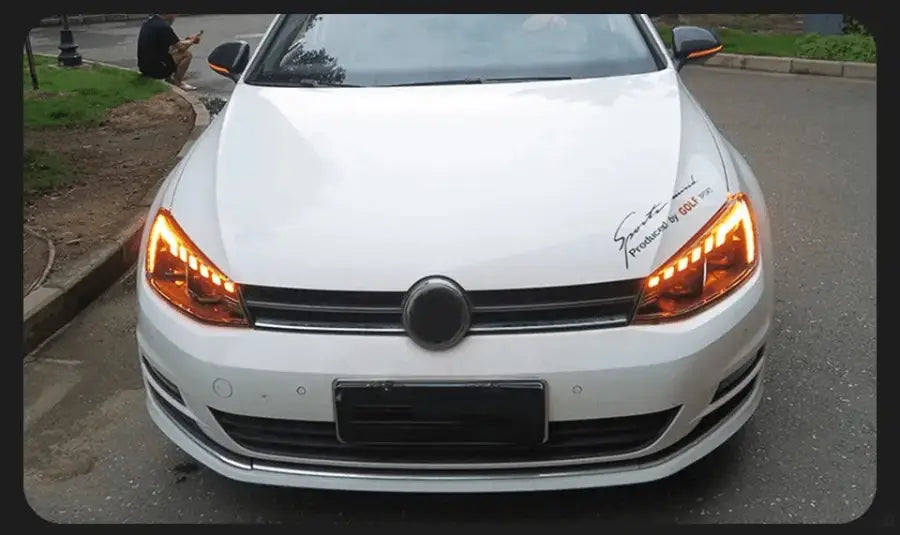 Lampy Przednie do VW Golf 7 LED w Stylu Audi z Animowanym DRL i Dynamicznym Sygnałem - Multigenus
