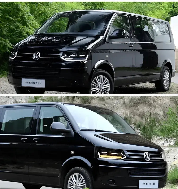 Lampy Przednie do VW Multivan T5 LED z Projektorową Soczewką, Animacją Dynamicznego Sygnału i DRL (2014-2019) - Multigenus