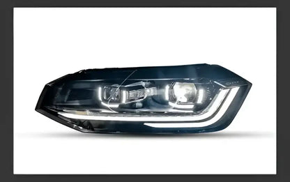 Lampy samochodowe do Volkswagen VW Polo (2017-2021) - z reflektorami LED, soczewką projekcyjną, dzienne DRL i dynamicznym sygnałem - Multigenus