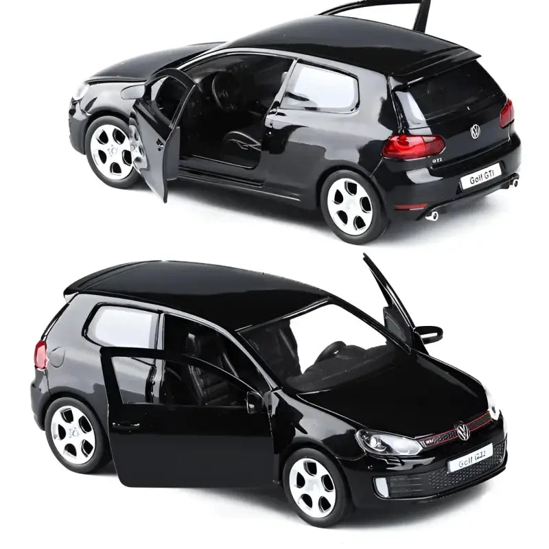 VW Golf 6 1:36 – Metalowy Model Otwierane Drzwi Zabawka - Czarny