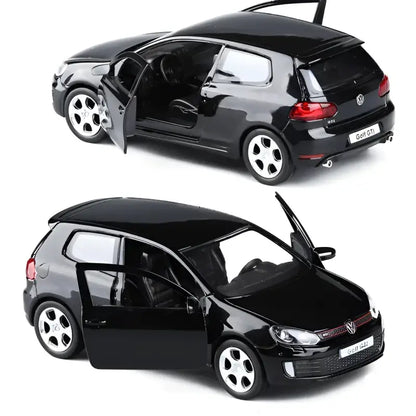 VW Golf 6 1:36 – Metalowy Model Otwierane Drzwi Zabawka - Czarny
