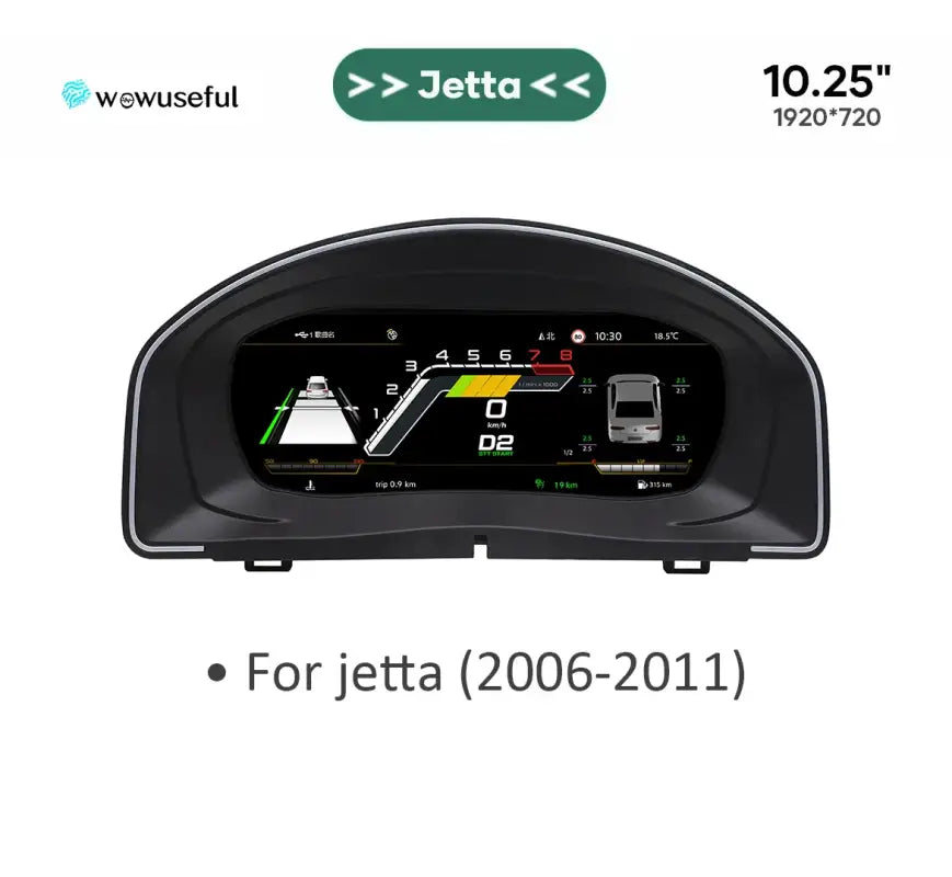 12,3-calowy Cyfrowy Klaster Deski Rozdzielczej do VW Scirocco Jetta Golf 6/7 Passat B8/B7 - Dla Jetta 06-11 rok