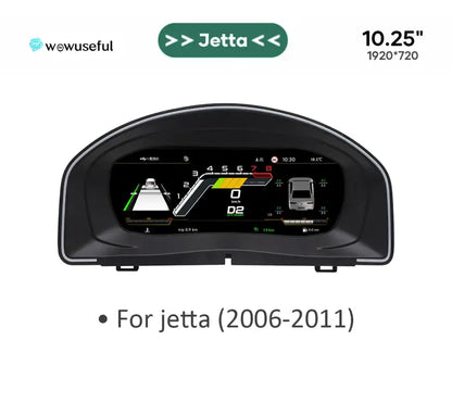 12,3-calowy Cyfrowy Klaster Deski Rozdzielczej do VW Scirocco Jetta Golf 6/7 Passat B8/B7 - Dla Jetta 06-11 rok