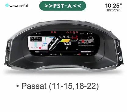 12,3-calowy Cyfrowy Klaster Deski Rozdzielczej do VW Scirocco Jetta Golf 6/7 Passat B8/B7 - Dla Passat 11-15 rok