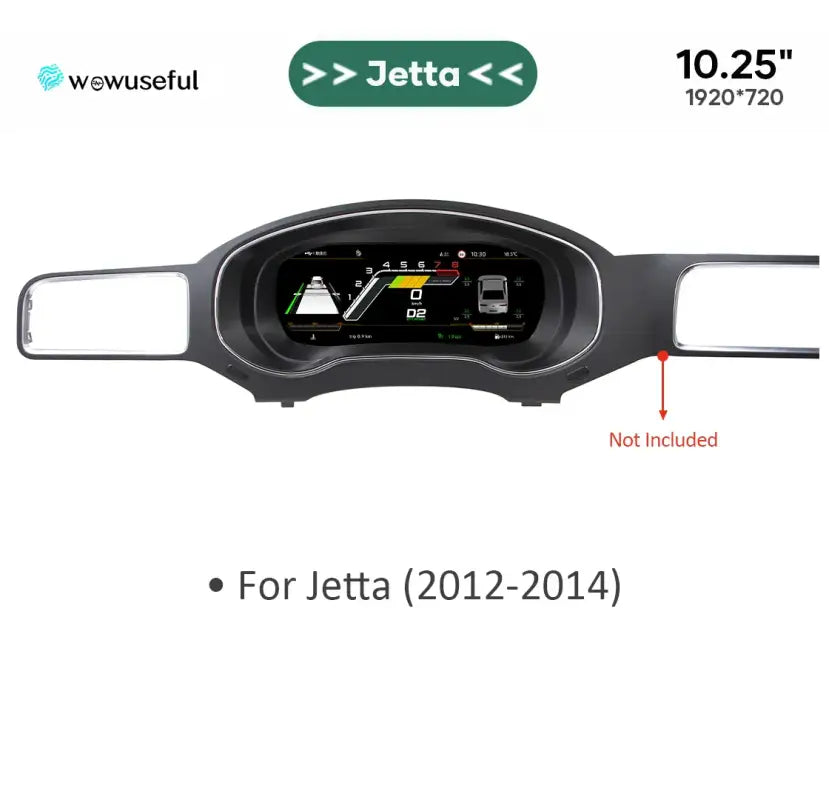 12,3-calowy Cyfrowy Klaster Deski Rozdzielczej do VW Scirocco Jetta Golf 6/7 Passat B8/B7 - Dla Jetta 12-14 rok