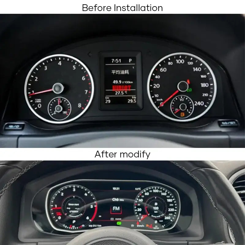 12,3-calowy Cyfrowy Klaster Deski Rozdzielczej do VW Scirocco Jetta Golf 6/7 Passat B8/B7
