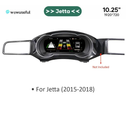12,3-calowy Cyfrowy Klaster Deski Rozdzielczej do VW Scirocco Jetta Golf 6/7 Passat B8/B7 - Dla Jetta 15-18 rok