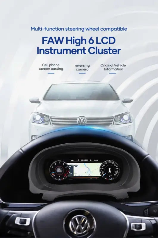 12,3-calowy Cyfrowy Klaster Deski Rozdzielczej do VW Scirocco Jetta Golf 6/7 Passat B8/B7