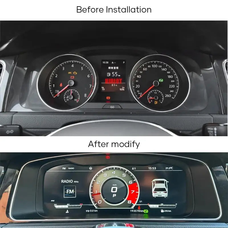 12,3-calowy Cyfrowy Klaster Deski Rozdzielczej do VW Scirocco Jetta Golf 6/7 Passat B8/B7