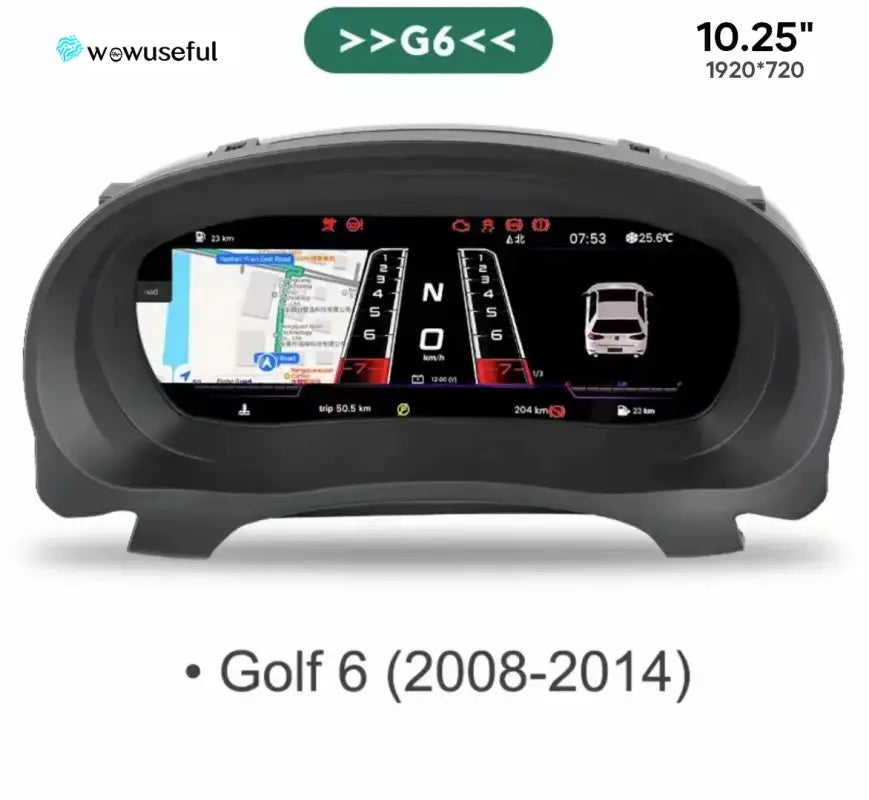 12,3-calowy Cyfrowy Klaster Deski Rozdzielczej do VW Scirocco Jetta Golf 6/7 Passat B8/B7 - Dla Golf 6