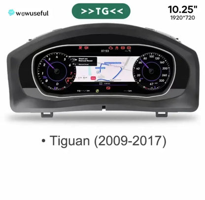 12,3-calowy Cyfrowy Klaster Deski Rozdzielczej do VW Scirocco Jetta Golf 6/7 Passat B8/B7 - Dla Tiguan 09-17 rok