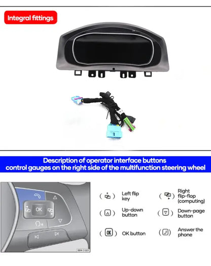 10,25-calowy Cyfrowy Klaster LCD do Tiguan 2009-2017 - Dla Tiguan