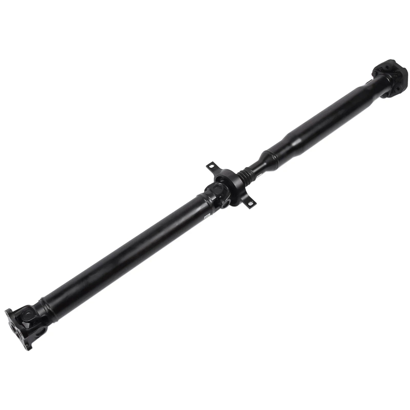Czarny uniwersalny wał napędowy ap03 cardan shaft do bmw 118d e87 z gładkim cylindrycznym korpusem i obrobionymi końcami