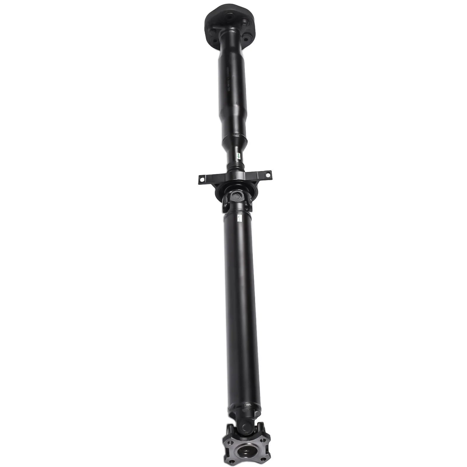Czarny metalowy wał napędowy ap03 do bmw x3 e83 2.0d z przegubem centralnym i kołnierzami długość 1291mm