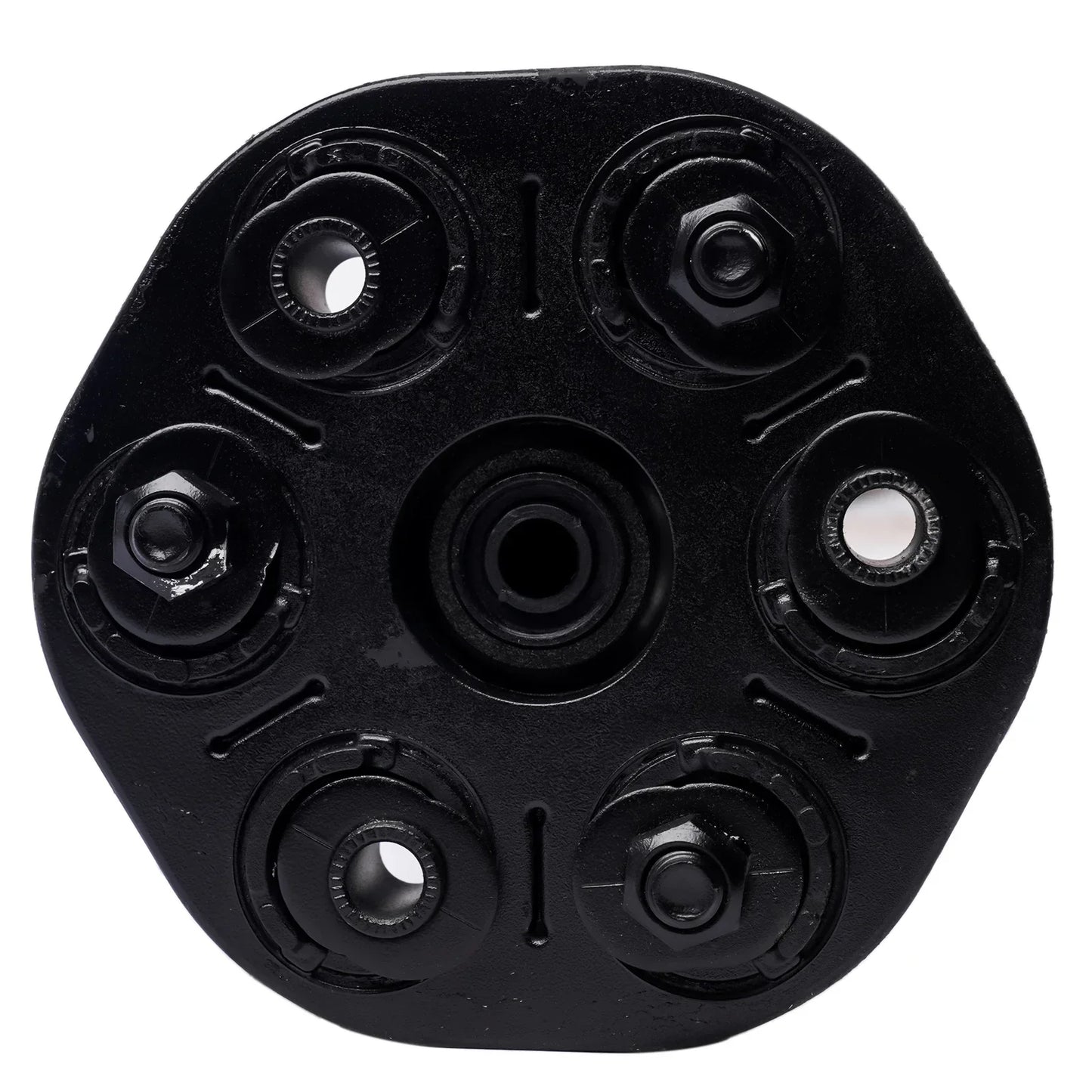 Czarny plastikowy adapter z sześcioma okrągłymi portami do wału napędowego bmw x3 e83 lci