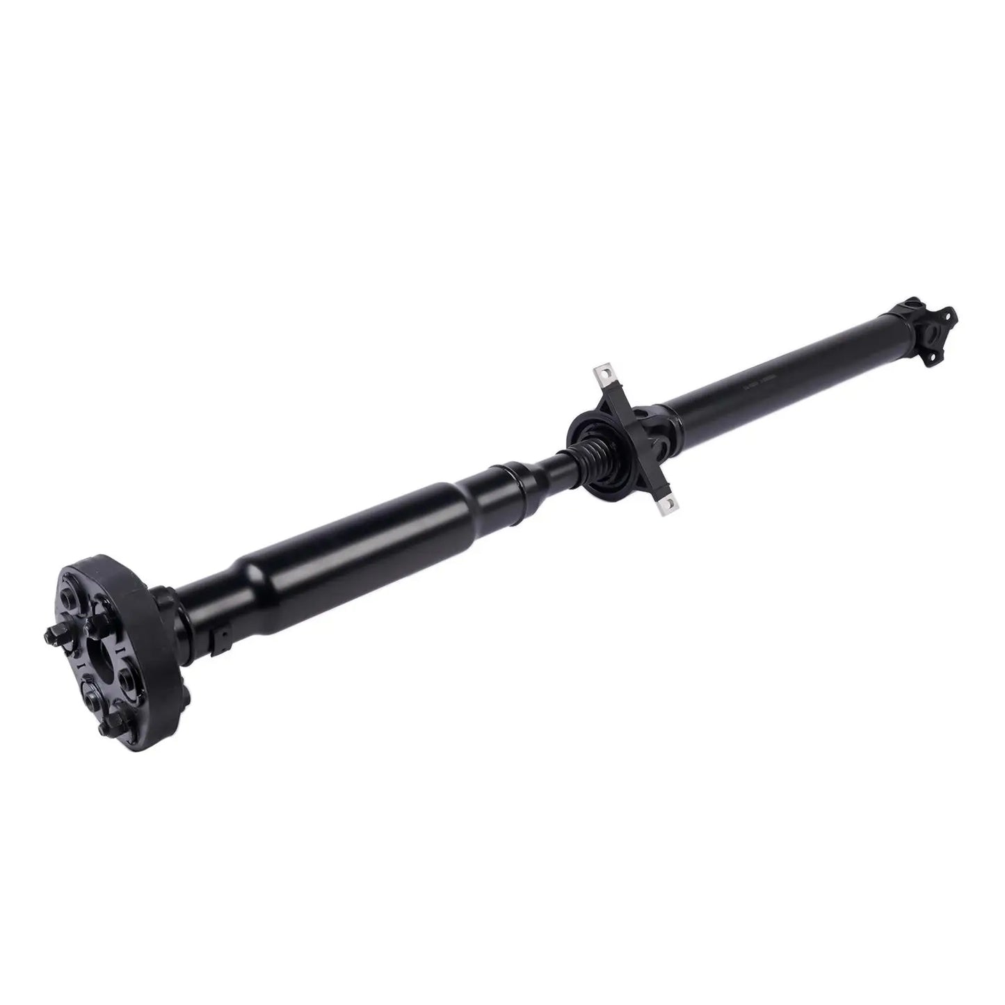 Czarny metalowy wał napędowy kardana 1268 mm z przegubem centralnym i kołnierzowymi końcami do bmw x3 e83 lci