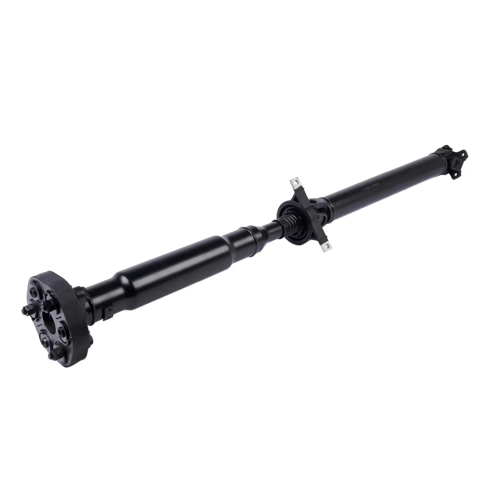 Czarny metalowy wał napędowy kardana 1268 mm z przegubem centralnym i kołnierzowymi końcami do bmw x3 e83 lci
